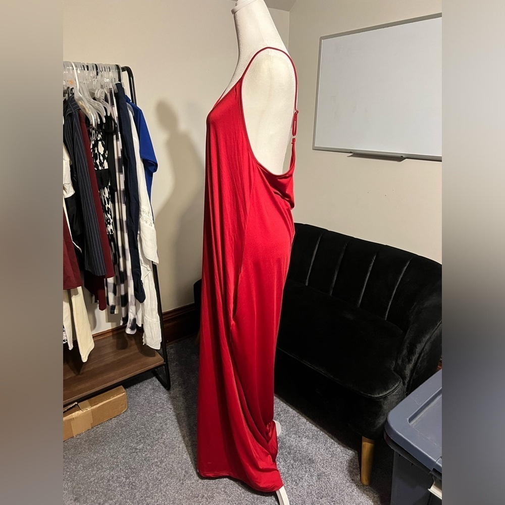 NWOT- Long Red Maxi Dress - Picture 2 of 4